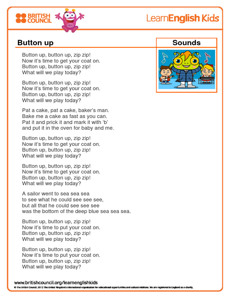 Sounds Button Up Transcript | PDF