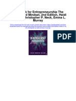 Full Download Test Bank For Entrepreneurship The Practice and Mindset 2nd Edition Heidi M Neck Christopher P Neck Emma L Murray PDF Free