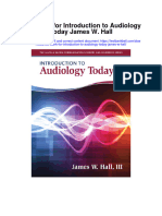 Instant Download Test Bank For Introduction To Audiology Today James W Hall PDF Ebook