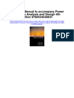 Instant Download Solutions Manual To Accompany Power Systems Analysis and Design 4th Edition 9780534548841 PDF Scribd