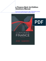 Instant Download Corporate Finance Berk 3rd Edition Solutions Manual PDF Scribd