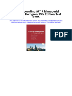 Instant Download Cost Accounting A Managerial Emphasis Horngren 13th Edition Test Bank PDF Scribd