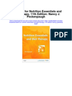 Instant Download Test Bank For Nutrition Essentials and Diet Therapy 11th Edition Nancy J Peckenpaugh PDF Full