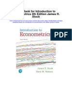 Instant Download Test Bank For Introduction To Econometrics 4th Edition James H Stock PDF Ebook