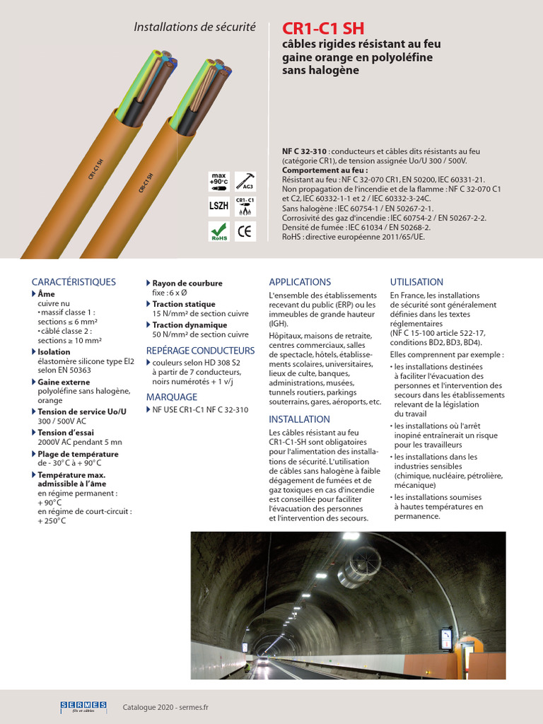 Câbles CR1-C1 : Caractéristiques et Applications | PDF | Matériaux | La ...