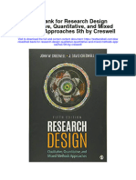 Instant Download Test Bank For Research Design Qualitative Quantitative and Mixed Methods Approaches 5th by Creswell PDF Scribd