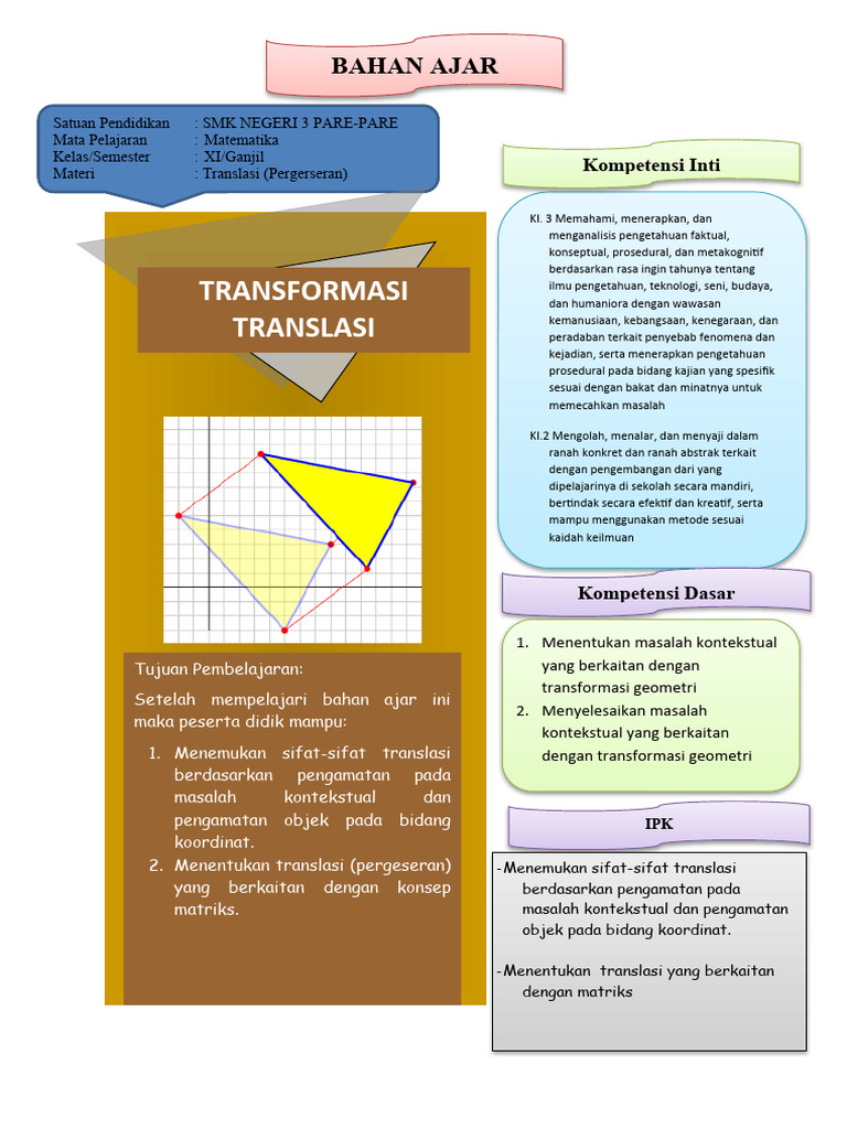 Sifat dan Penerapan Translasi Matematika | PDF