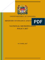 National Microfinance Policy Tanzania