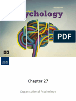 Chapter 27 Organisational Psychology (4 Lectures)