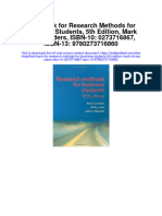 Test Bank For Research Methods For Business Students, 5th Edition, Mark NK Saunders, ISBN-10: 0273716867, ISBN-13: 9780273716860