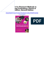 Instant Download Test Bank For Research Methods in Psychology Evaluating A World of Information Second Edition PDF Scribd