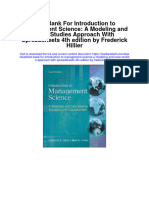 Instant download Test Bank for Introduction to Management Science a Modeling and Case Studies Approach With Spreadsheets 4th Edition by Frederick Hillier pdf ebook