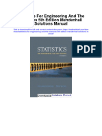 Instant Download Statistics For Engineering and The Sciences 5th Edition Mendenhall Solutions Manual PDF Scribd