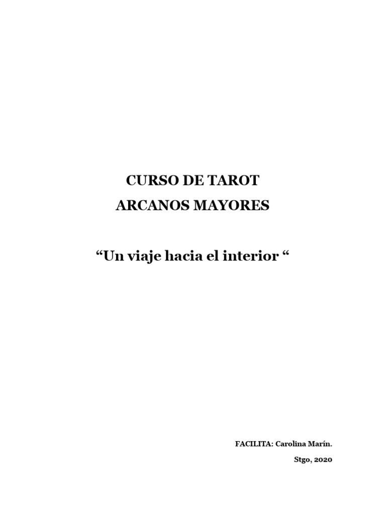 Curso de Tarot: Arcanos Mayores y Autoconocimiento | PDF | Tarot ...
