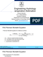 9 CE303 Evapotranspiration Estimation