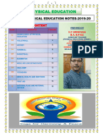 8th STD Physical Education Notes Eng Version 2019-20 by Srinivasa H T