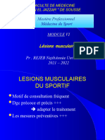 Lesions Musculaires - Module Vi - Sport - 2022