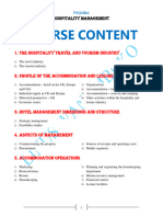 The Hospitality Management Notes