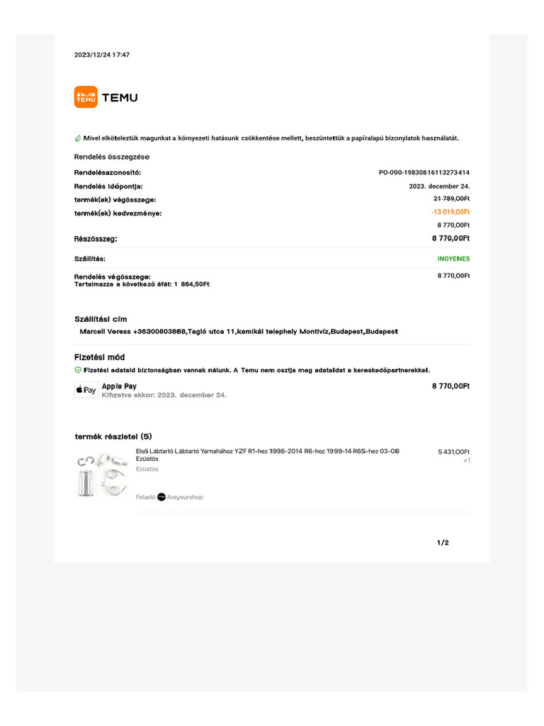 Print for TEMU | PDF