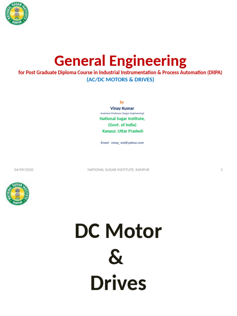 DC Motors and Drives Overview | PDF | Electric Motor | Electrodynamics