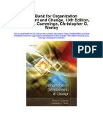 Instant Download Test Bank For Organization Development and Change 10th Edition Thomas G Cummings Christopher G Worley PDF Full