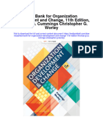 Instant download Test Bank for Organization Development and Change 11th Edition Thomas g Cummings Christopher g Worley pdf full