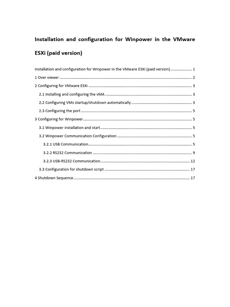 Winpower Setup on VMware ESXi Guide | PDF | Virtual Machine ...