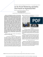 Person Detection For Social Distancing and Safety Violation Alert Based On Segmented ROI