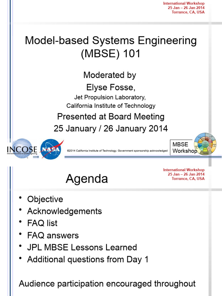 MBSE Workshop Overview and FAQs | PDF