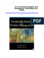 Instant Download Test Bank For Investment Analysis and Portfolio Management 10th Edition by Reilly PDF Ebook