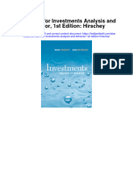 Instant Download Test Bank For Investments Analysis and Behavior 1st Edition Hirschey PDF Ebook
