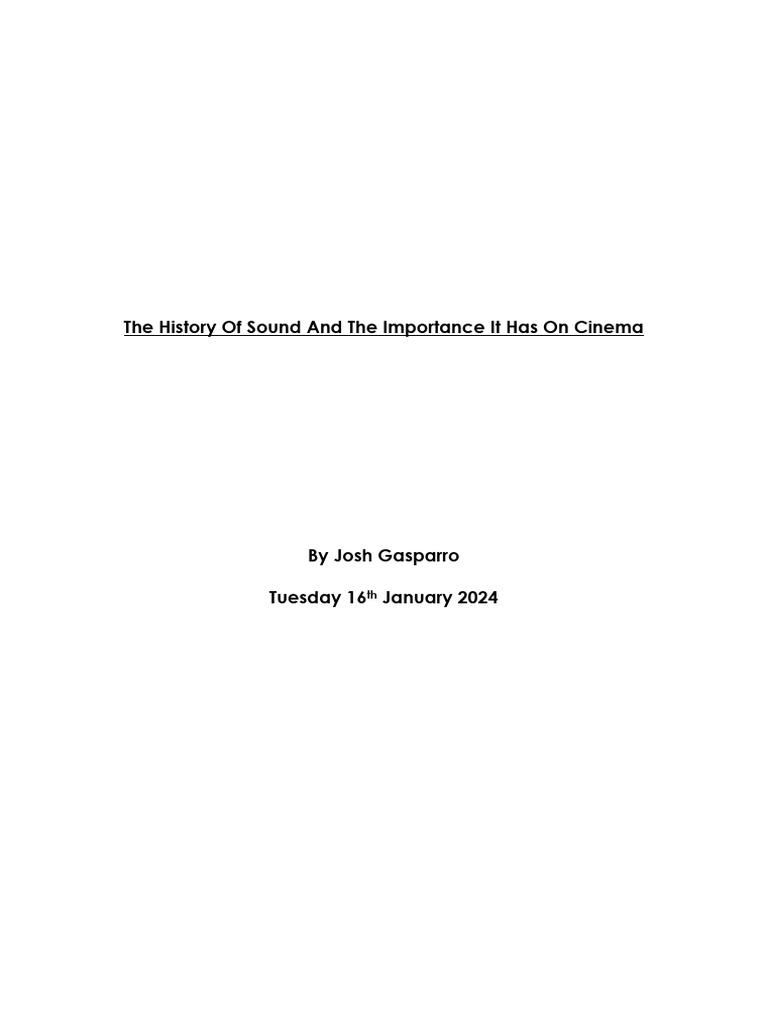 Palace Cinema History Of Sound