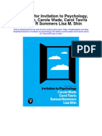 Instant download Test Bank for Invitation to Psychology 7th Edition Carole Wade Carol Tavris Samuel r Sommers Lisa m Shin pdf ebook