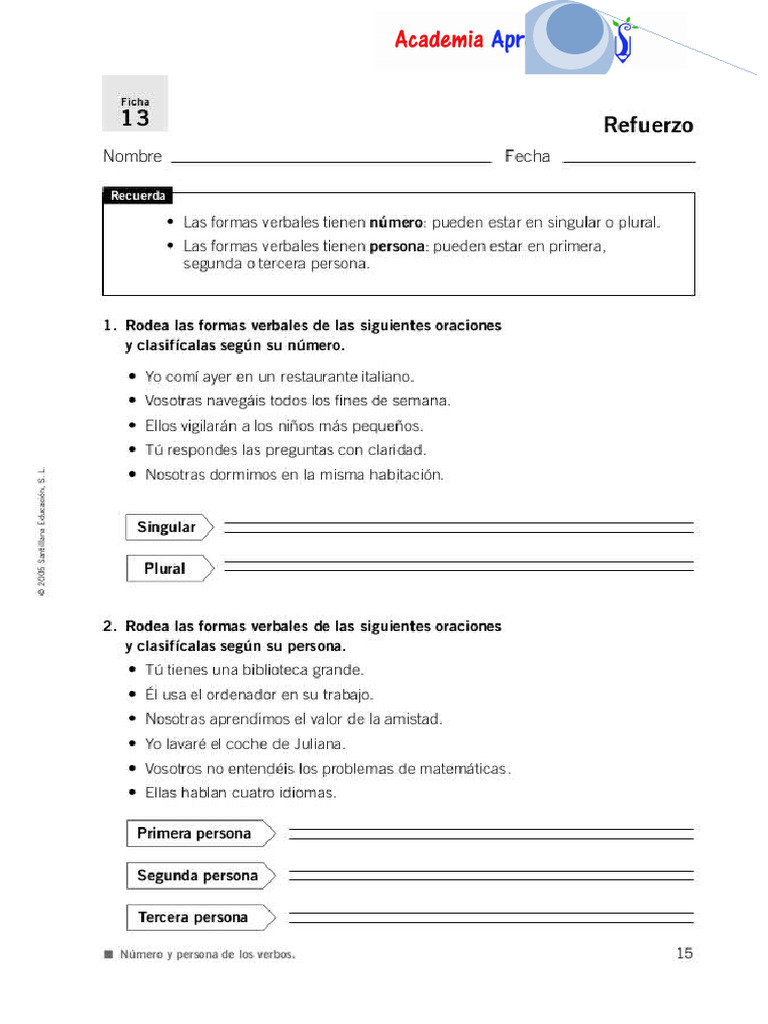 repaso lengua 2 primaria | PDF