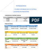 New Calendrier Des Rencontres 3eme Edition Tournoi Interbancaire de Football
