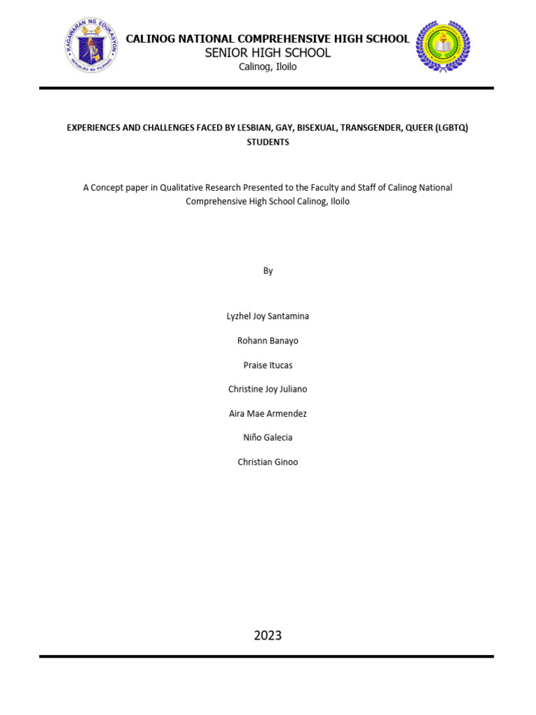 Template Chapter 1 and 2.... Practical Research 024503 | PDF | Lgbt ...