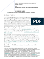 Le Coût Des Soins de Santé Maternelle Et Les Alternatives de