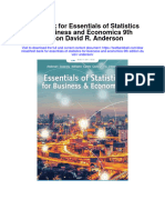 Full Download Test Bank For Essentials of Statistics For Business and Economics 9th Edition David R Anderson PDF Free