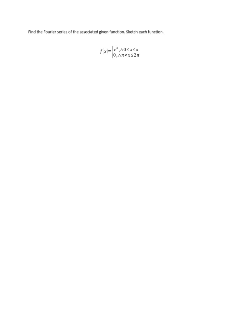 Fourier Series of Piecewise Function | PDF