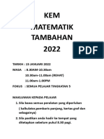 KEM ADD MATH F5 2022 (Makluman KPD Pelajar)