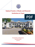 Optimal Number of Banks and Financial Institutions in Nepal