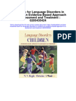 Instant Download Test Bank For Language Disorders in Children An Evidence Based Approach To Assessment and Treatment 0205435424 PDF Ebook