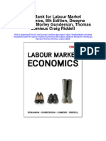 Instant Download Test Bank For Labour Market Economics 8th Edition Dwayne Benjamin Morley Gunderson Thomas Lemieux Craig Riddell PDF Ebook