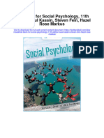 Instant Download Test Bank For Social Psychology 11th Edition Saul Kassin Steven Fein Hazel Rose Markus PDF Scribd