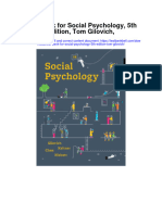 Instant Download Test Bank For Social Psychology 5th Edition Tom Gilovich PDF Scribd