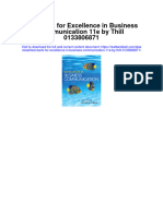 Full Download Test Bank For Excellence in Business Communication 11e by Thill 0133806871 PDF Free