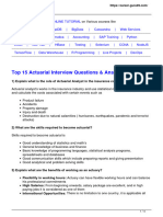 Top 15 Actuary Interview Questions