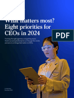 What Matters Most? Eight Priorities For Ceos in 2024
