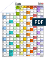 Calendario 2024 Horizontal en Color