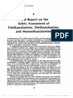 Final Report On The Safety Assessment of Triethanolamine, Diethanolamine, Monoethanolamine